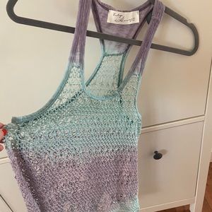 Little Havana crocheted racer back tank